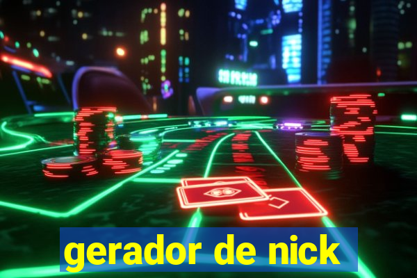 gerador de nick